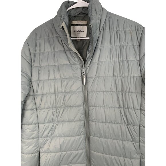 Mens Gray Puffer Sweater Jacket Goodfellow x Target M  RX10347 EUC Thin - Picture 2 of 10